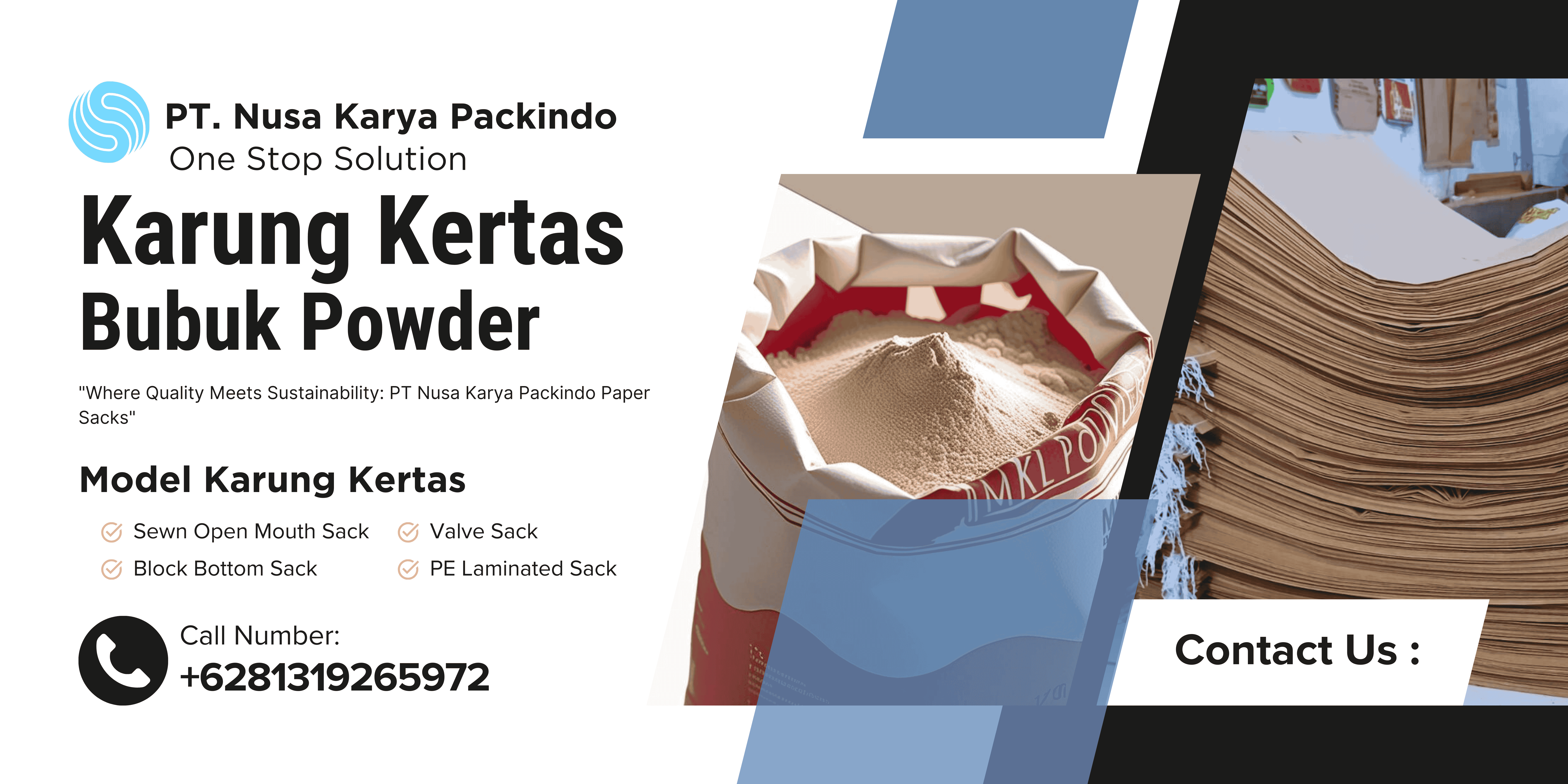 karung kertas kemasan powder